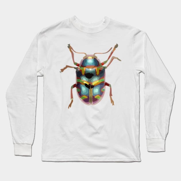 Christmas Beetle Digital Painting Long Sleeve T-Shirt by gktb